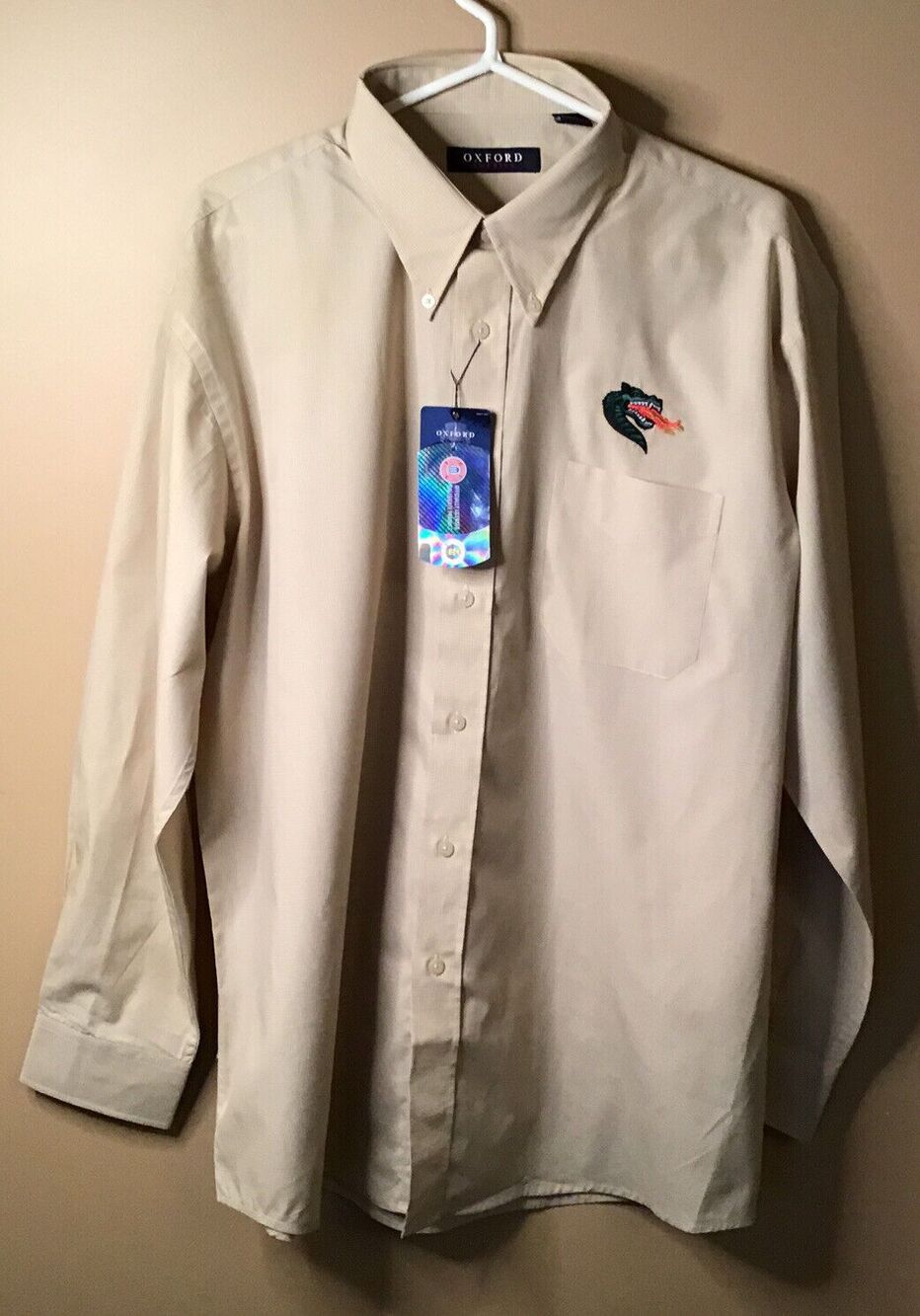 DREXEL DRAGONS Men's Long Sleeve Button Down Woven Shirt,